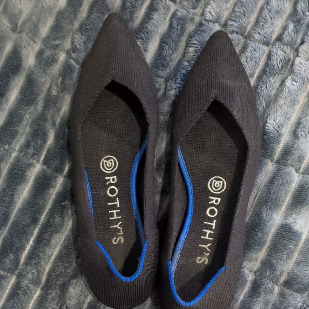 Rothy's Black and Blue Flats for Everyday Comfort